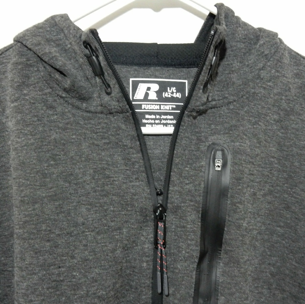 Russell Fusion Knit Hoddie Pull-Over 1/4 Zip XL